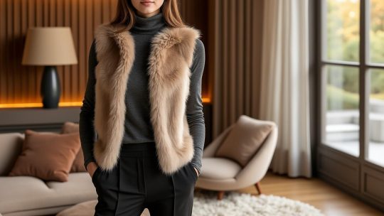 Gilet fourrure femme sans manche : comment choisir le modèle idéal pour un style chic et chaud